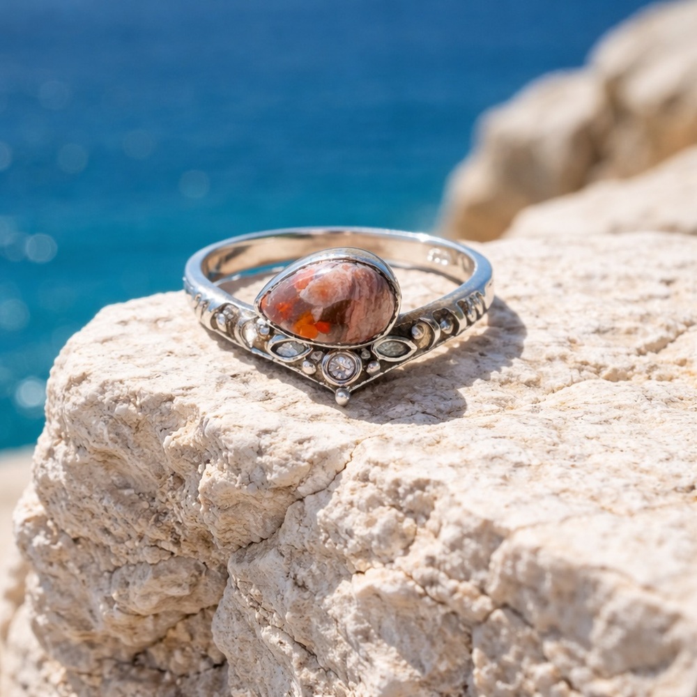 Red Brecciated Jasper Ring